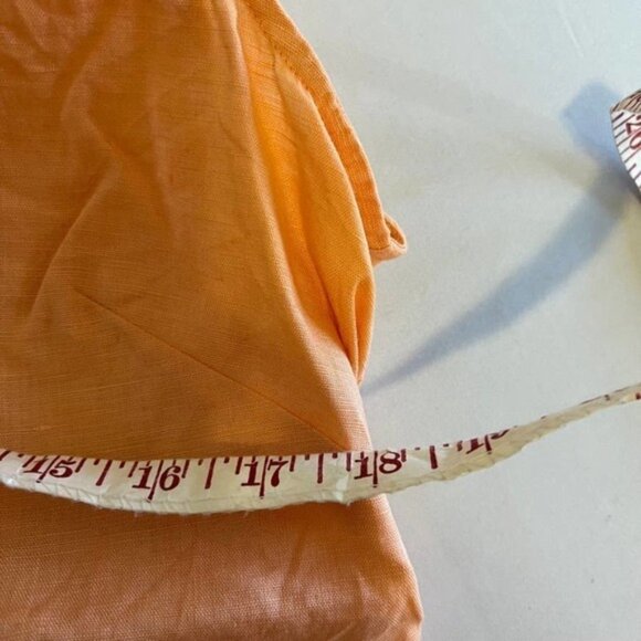 RICHARD Malcolm Irish Linen peach v-neck L - Picture 5 of 7